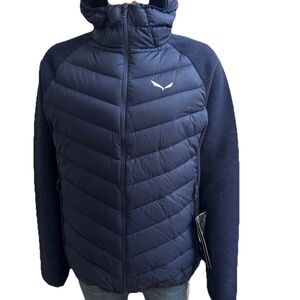 Salewa Fanes Sarner Hybrid Down Jacket Insulated Navy Blazer Blue Men US L EU XL